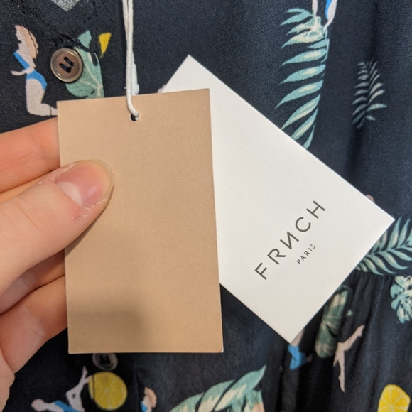 Pin up lemon print blouse top Frnch blouse - Picture 4 of 10